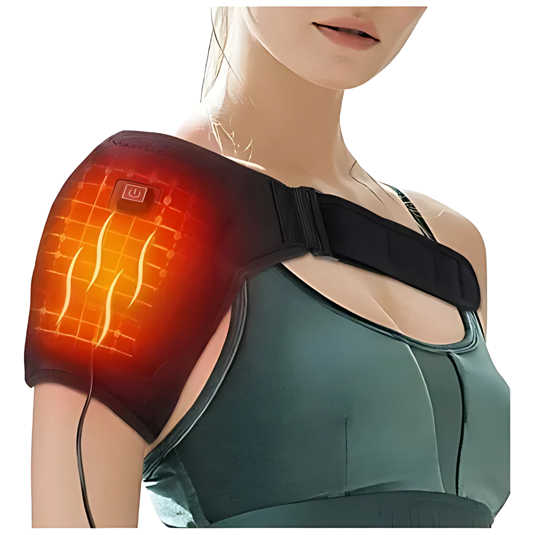 Almohadilla Térmica para Hombro con Masajeador Eléctrico – Calor Terapéutico y Relajación Muscular