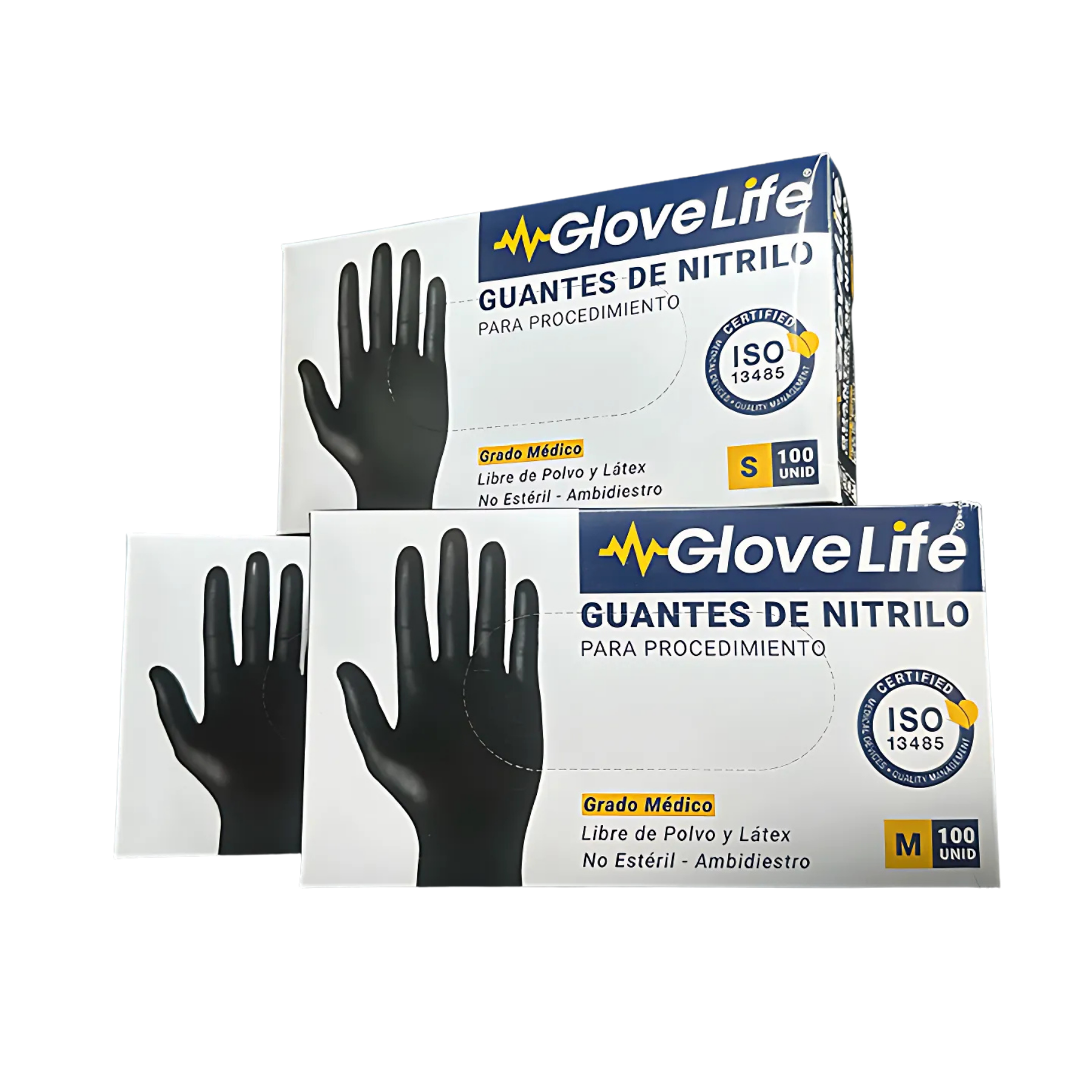 Guantes De Nitrilo Desechables Sin Polvo Caja 100 Unidades Resistentes Médicos y Uso General Avimed