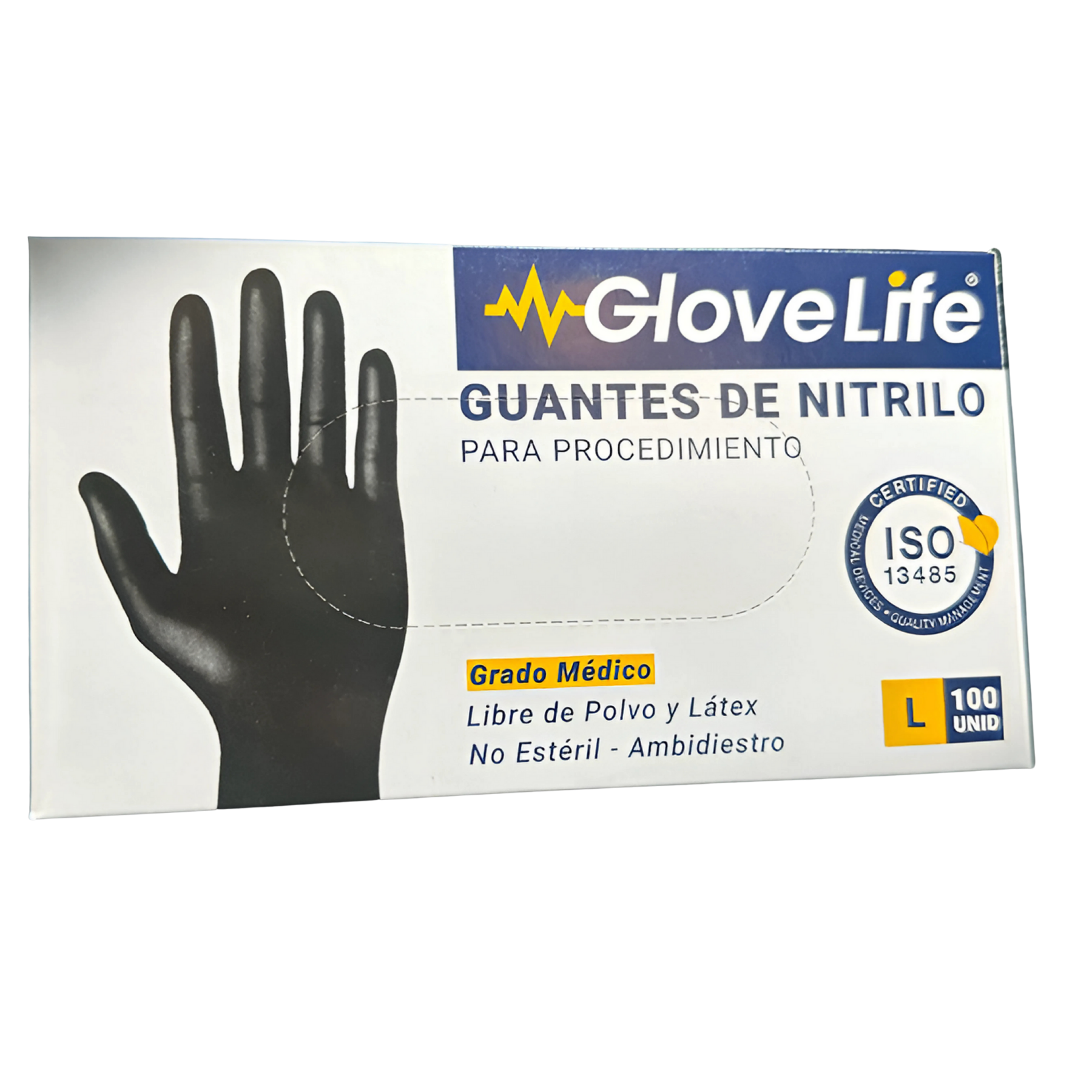 Guantes De Nitrilo Desechables Sin Polvo Caja 100 Unidades Resistentes Médicos y Uso General Avimed