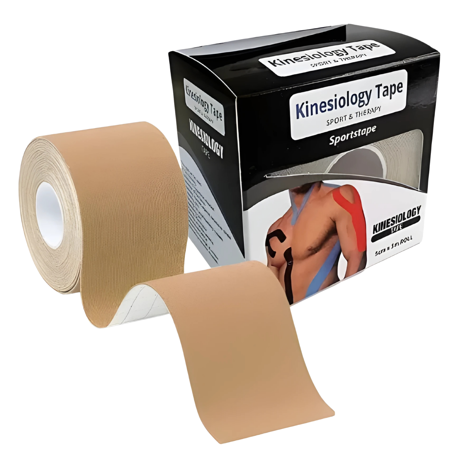 Cinta Tape Kinesiológico 5cm x 5m Vendaje Neuromuscular Deportivo Elastico Adhesivo Rehabilitación