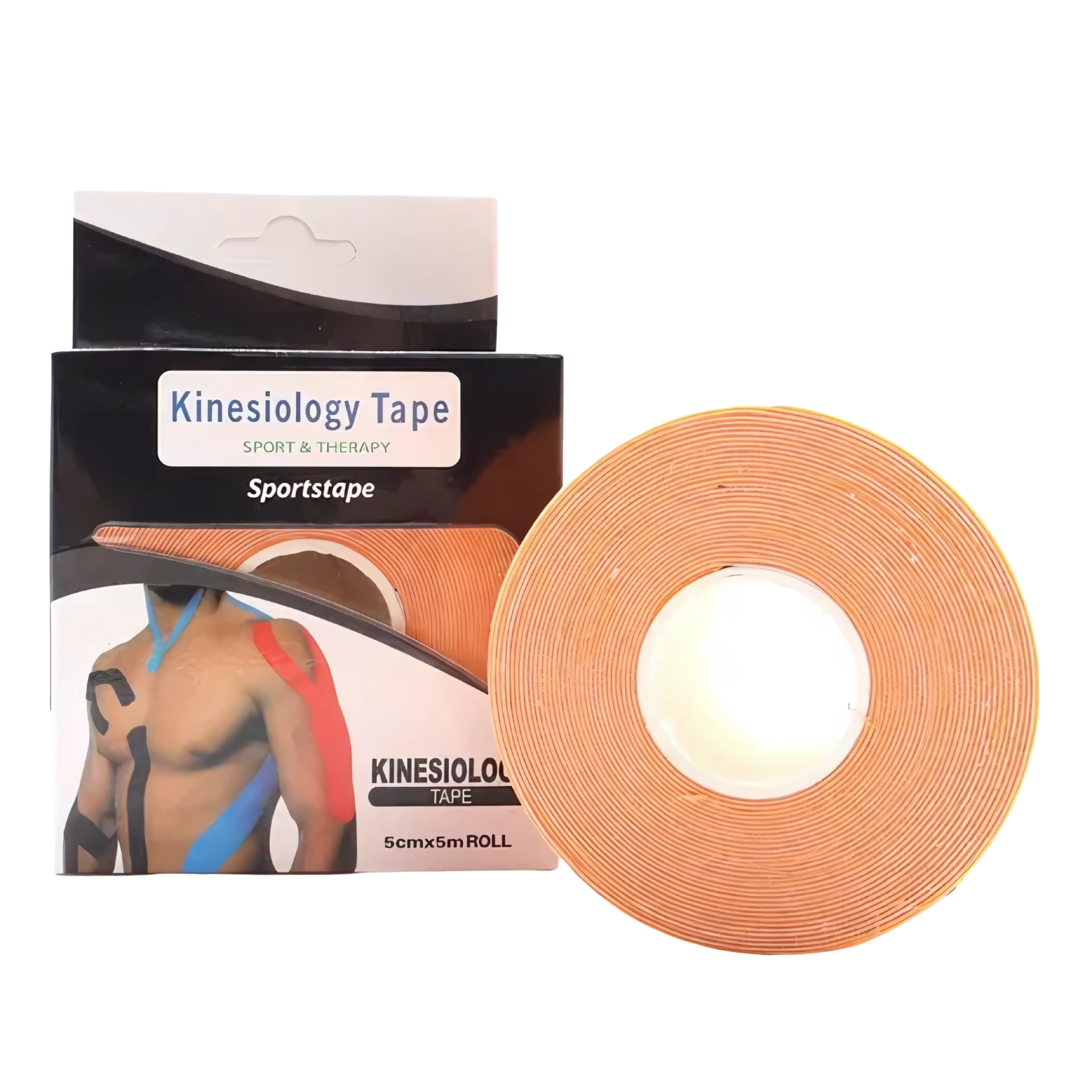 Cinta Tape Kinesiológico 5cm x 5m Vendaje Neuromuscular Deportivo Elastico Adhesivo Rehabilitación