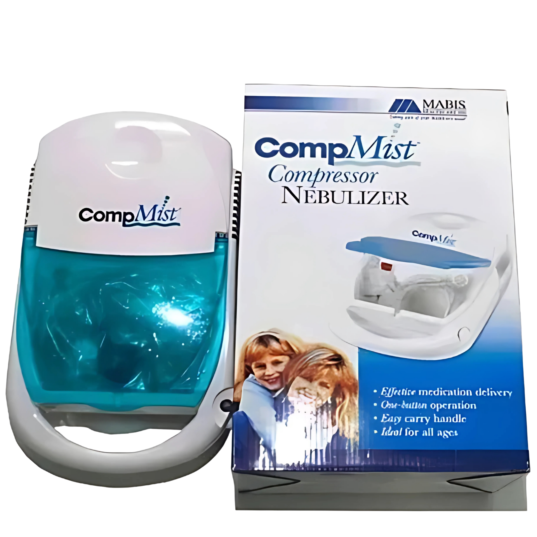 Nebulizador Compresor Mabis Comp Mist Kit Completo Portátil Médico Respiratorio
