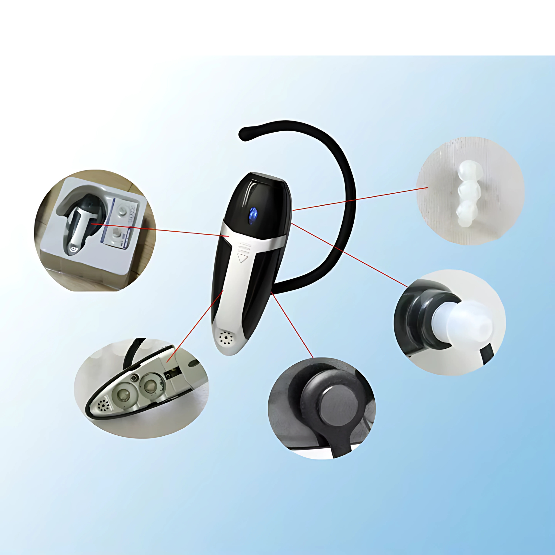 Audífono Para Sordos Amplificador De Sonido Recargable Digital Inalámbrico Discreto