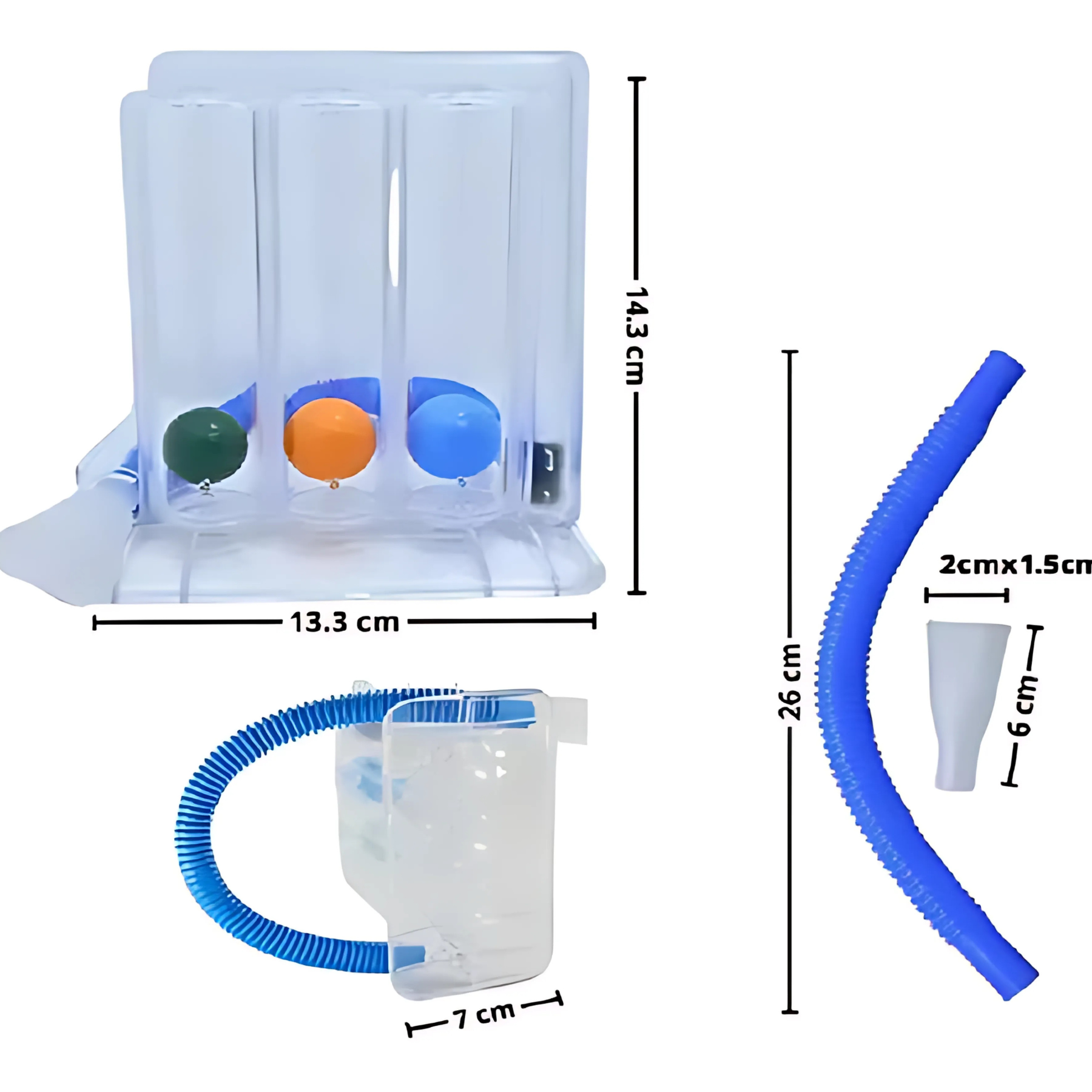 Entrenador de Respiración Para Capacidad Pulmonar Ejercicio Fitness Respirador Portátil Profesional