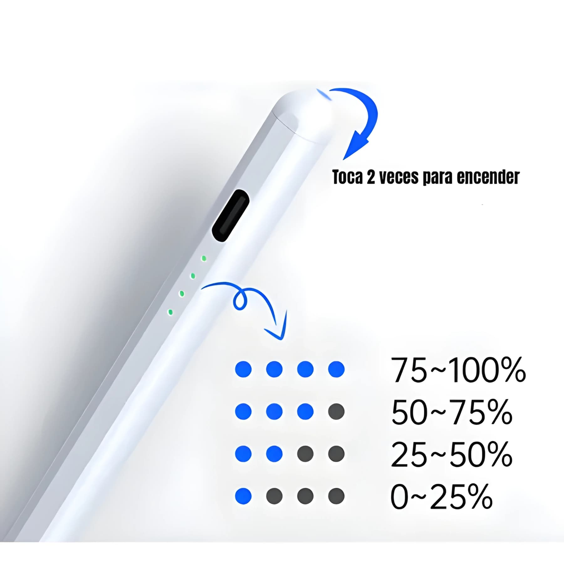 Lápiz Pencil Táctil Stylus Touch Para iPad Android Tablet Celular Recargable Preciso