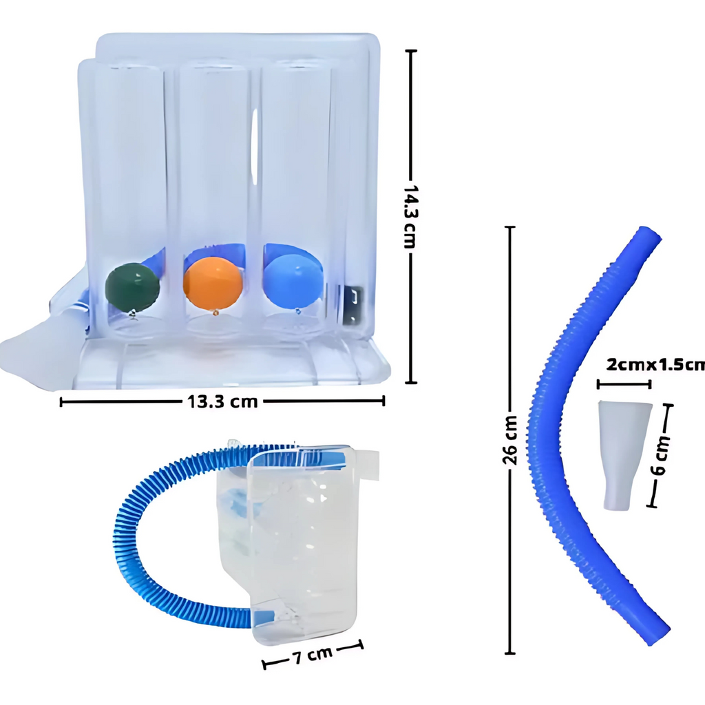Entrenador de Respiración Para Capacidad Pulmonar Ejercicio Fitness Respirador Portátil Profesional