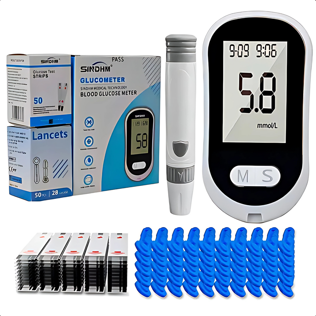 Medidor de Glucosa Digital Portátil Preciso Rápido Fácil Uso Diabetes