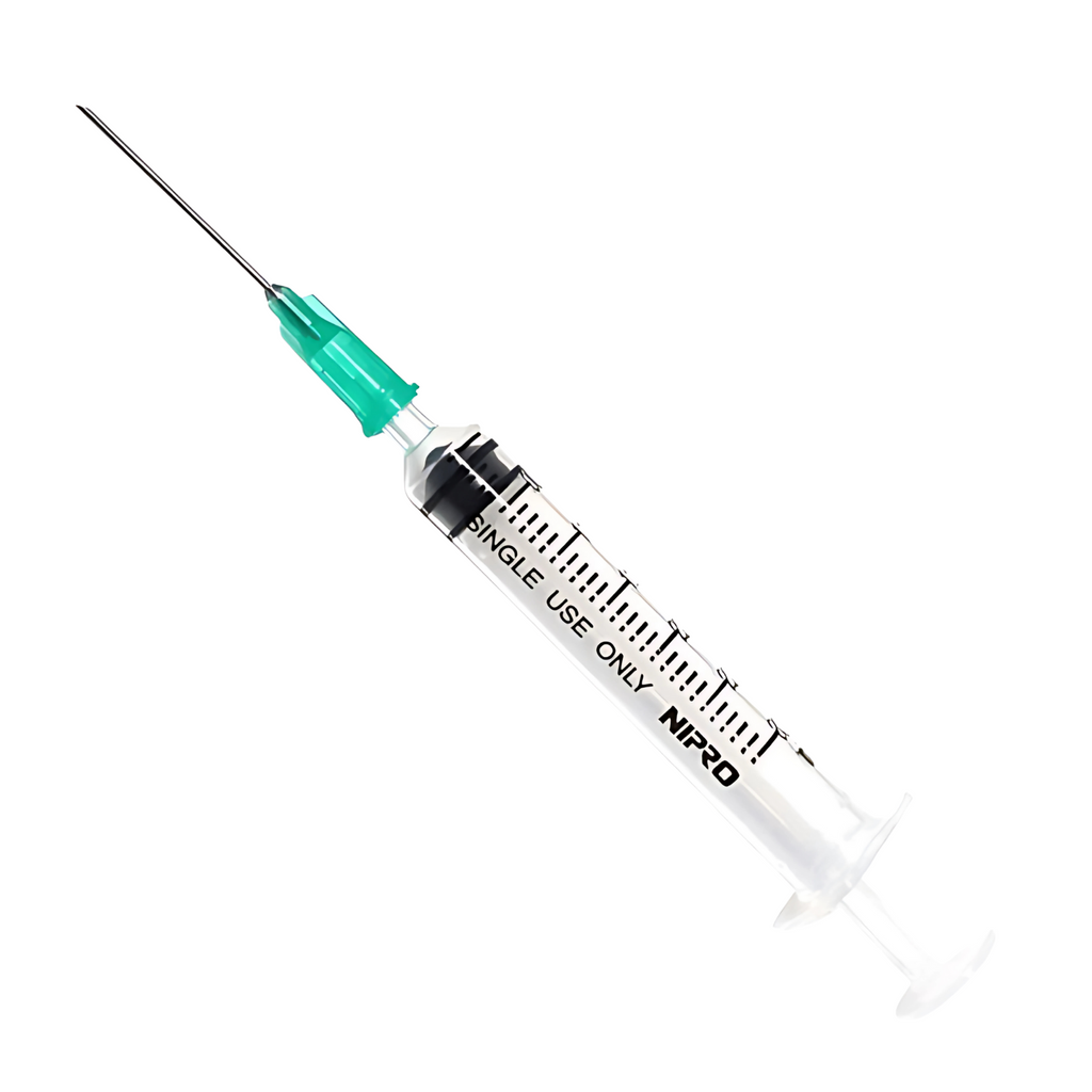 Jeringa 5ml Luer Lock con Aguja 21G x 1 1/2 Cranberry Desechable Estéril Caja 100 Unidades